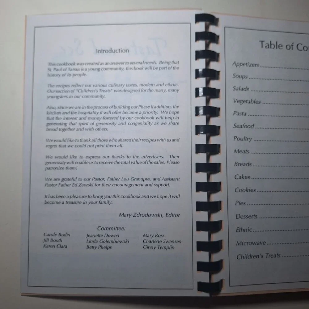Cook Book St Paul Tarsus Clinton Township Michigan Detroit Recipes Prayer‎ Taste